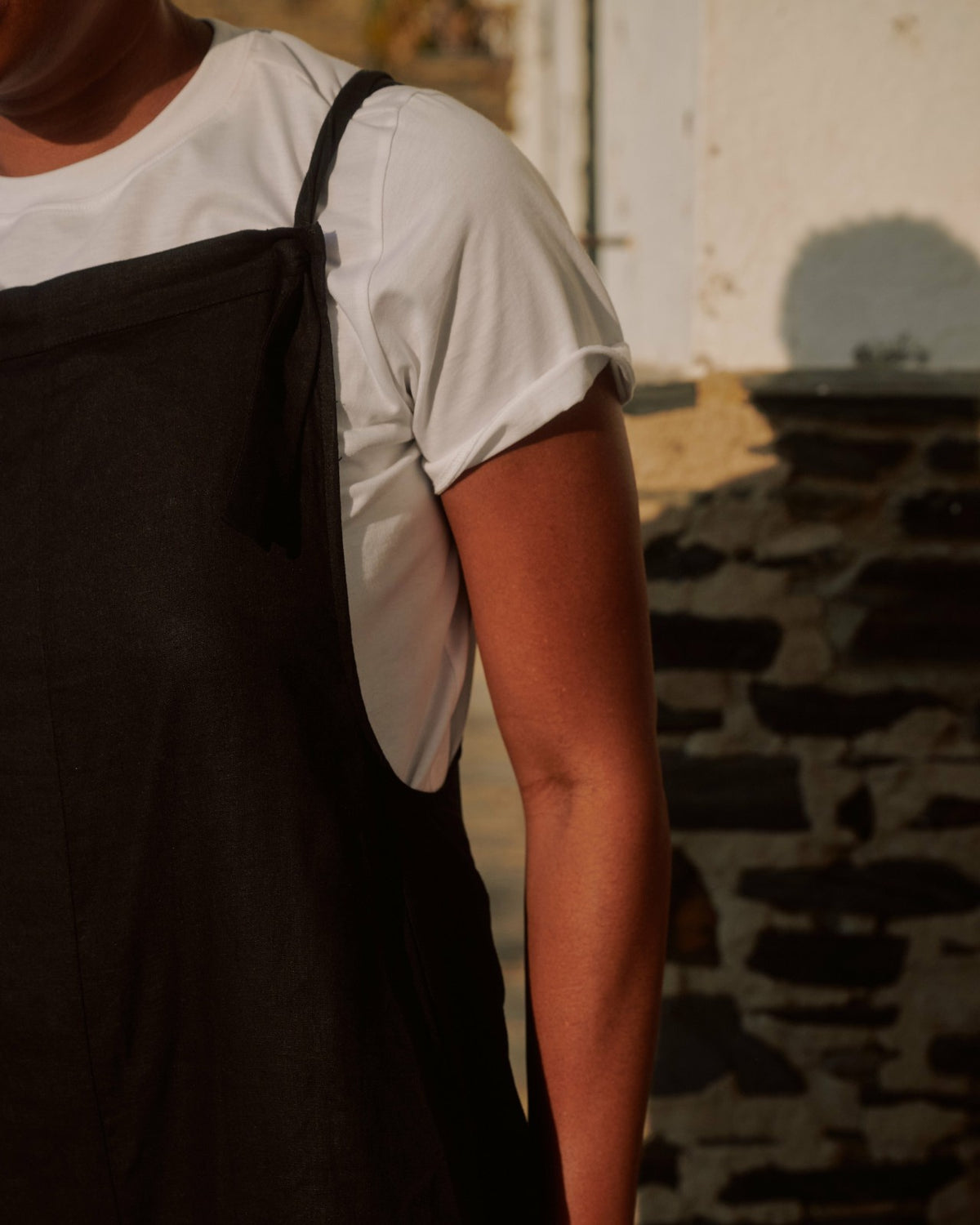 Kora Linen Blend Overalls - Black | Universal Standard