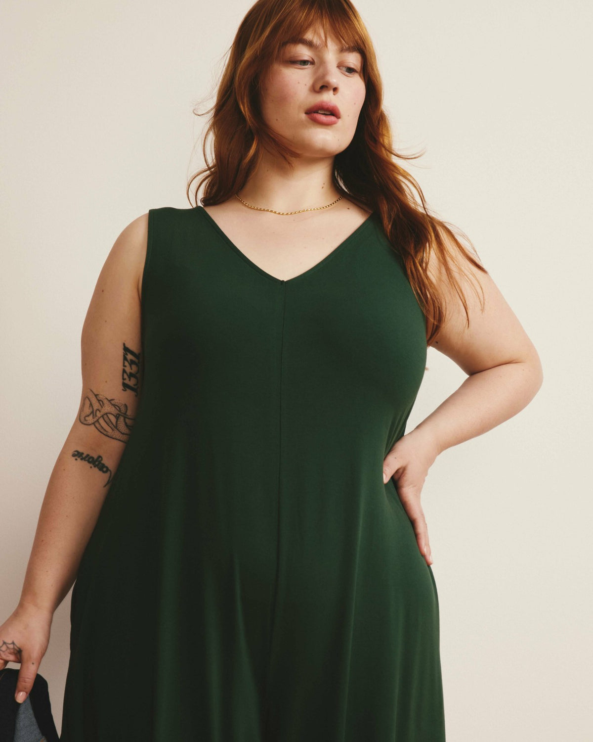 Sunny Divine Jersey Jumpsuit - Conifer | Universal Standard