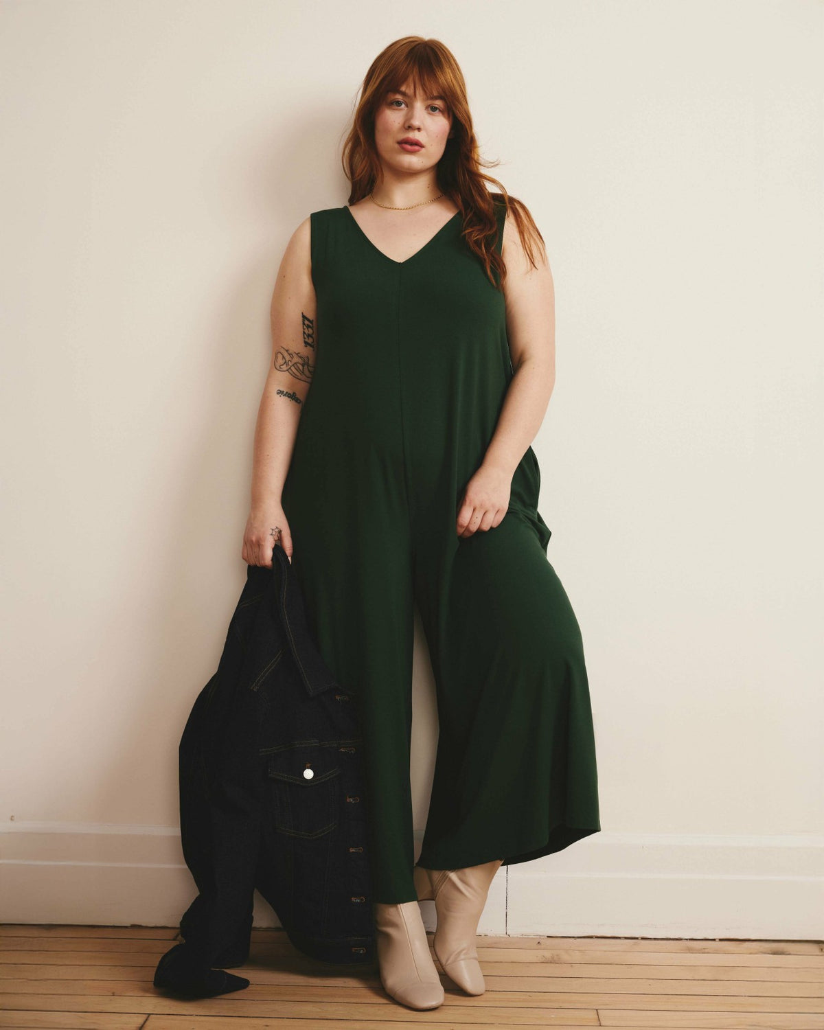 Sunny Divine Jersey Jumpsuit - Conifer | Universal Standard