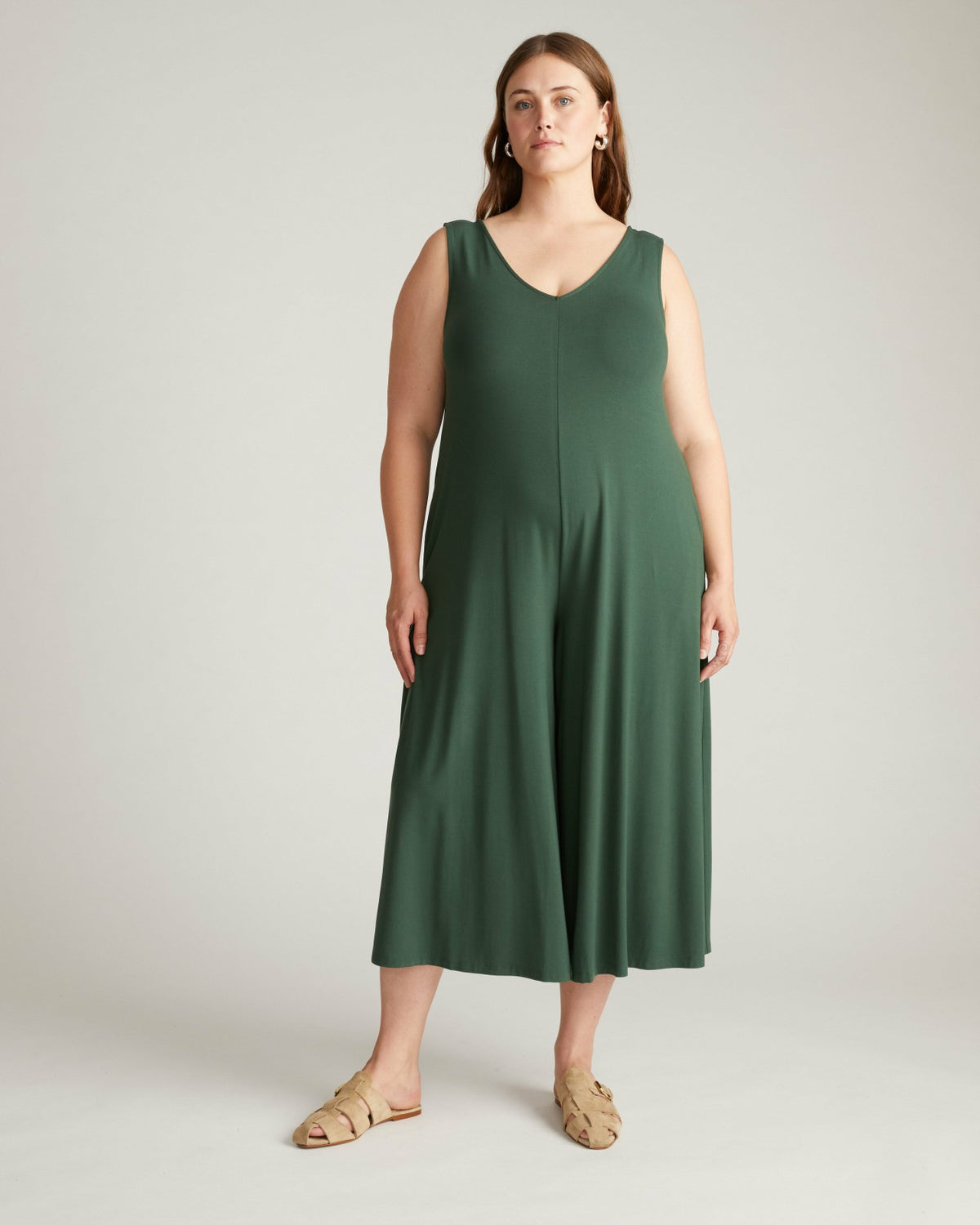 Sunny Divine Jersey Jumpsuit - Conifer | Universal Standard