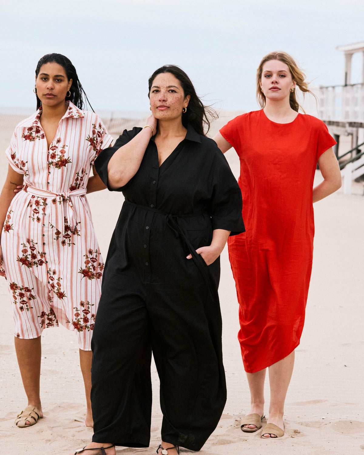 Maggie Barrel Leg Linen Blend Jumpsuit - Black | Universal Standard