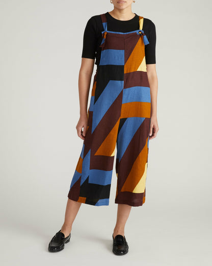 Kora Linen Blend Overalls - Beach Ombra Print | Universal Standard