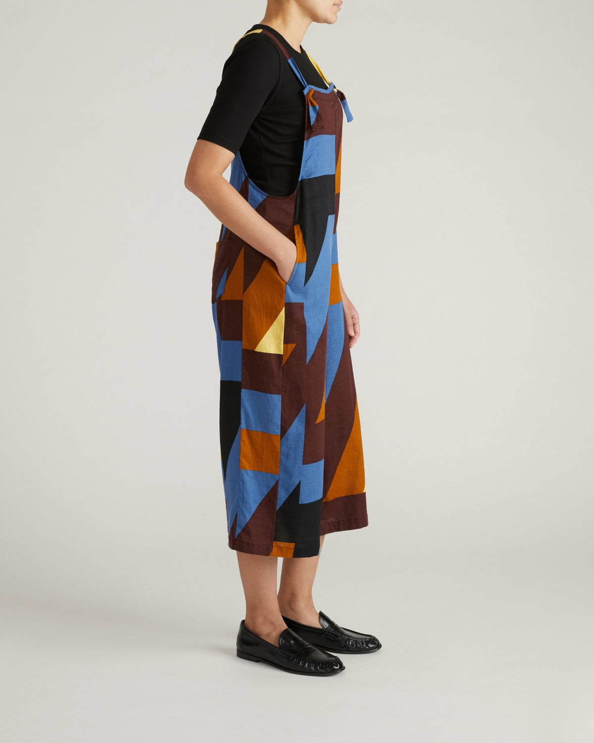 Kora Linen Blend Overalls - Beach Ombra Print | Universal Standard