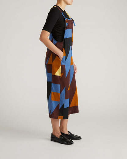 Kora Linen Blend Overalls - Beach Ombra Print | Universal Standard