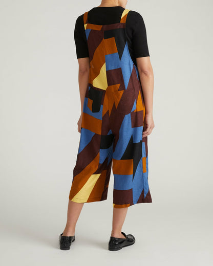 Kora Linen Blend Overalls - Beach Ombra Print | Universal Standard