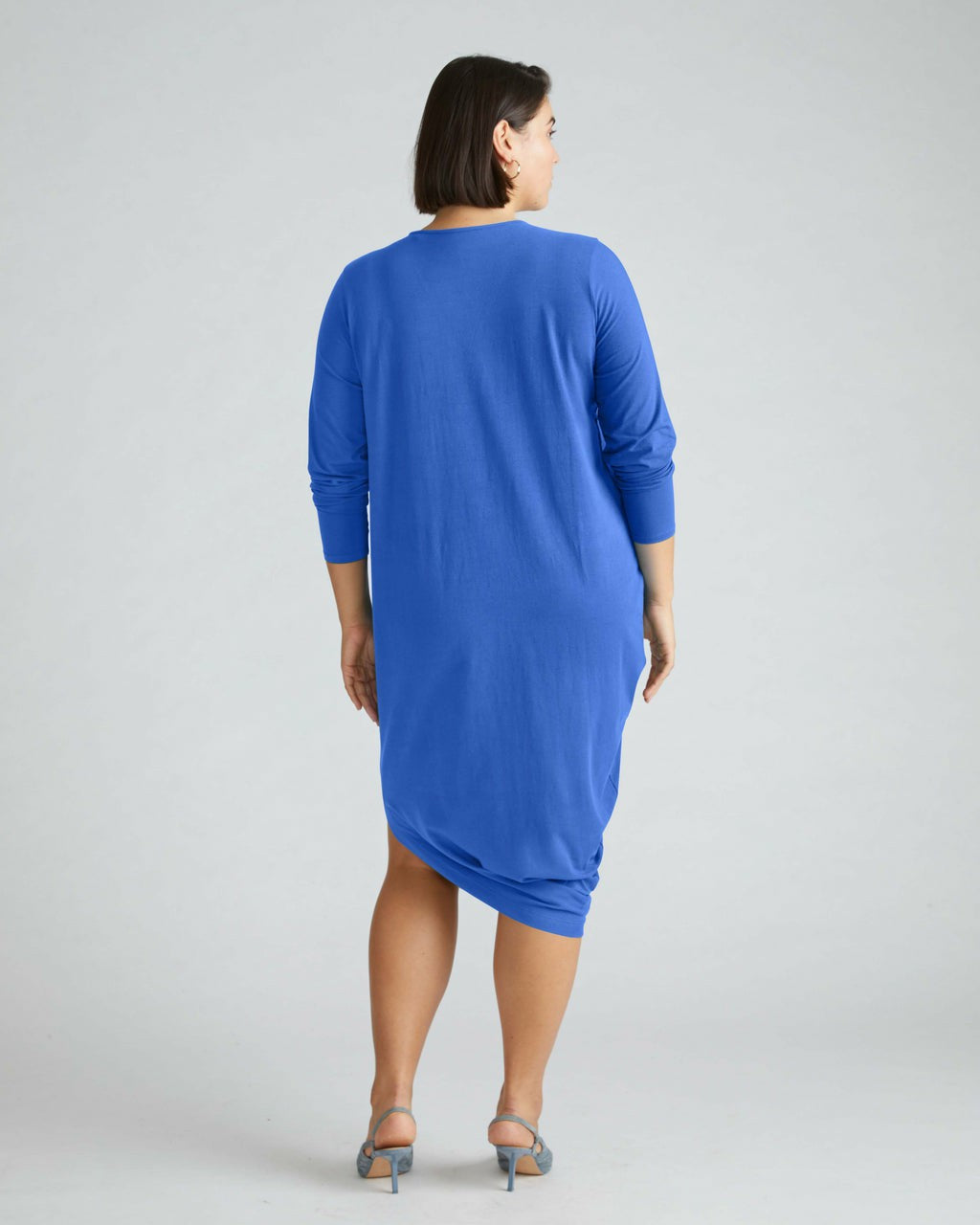 Iconic Long Sleeve V-Neck Geneva Dress - Lapis | Universal Standard