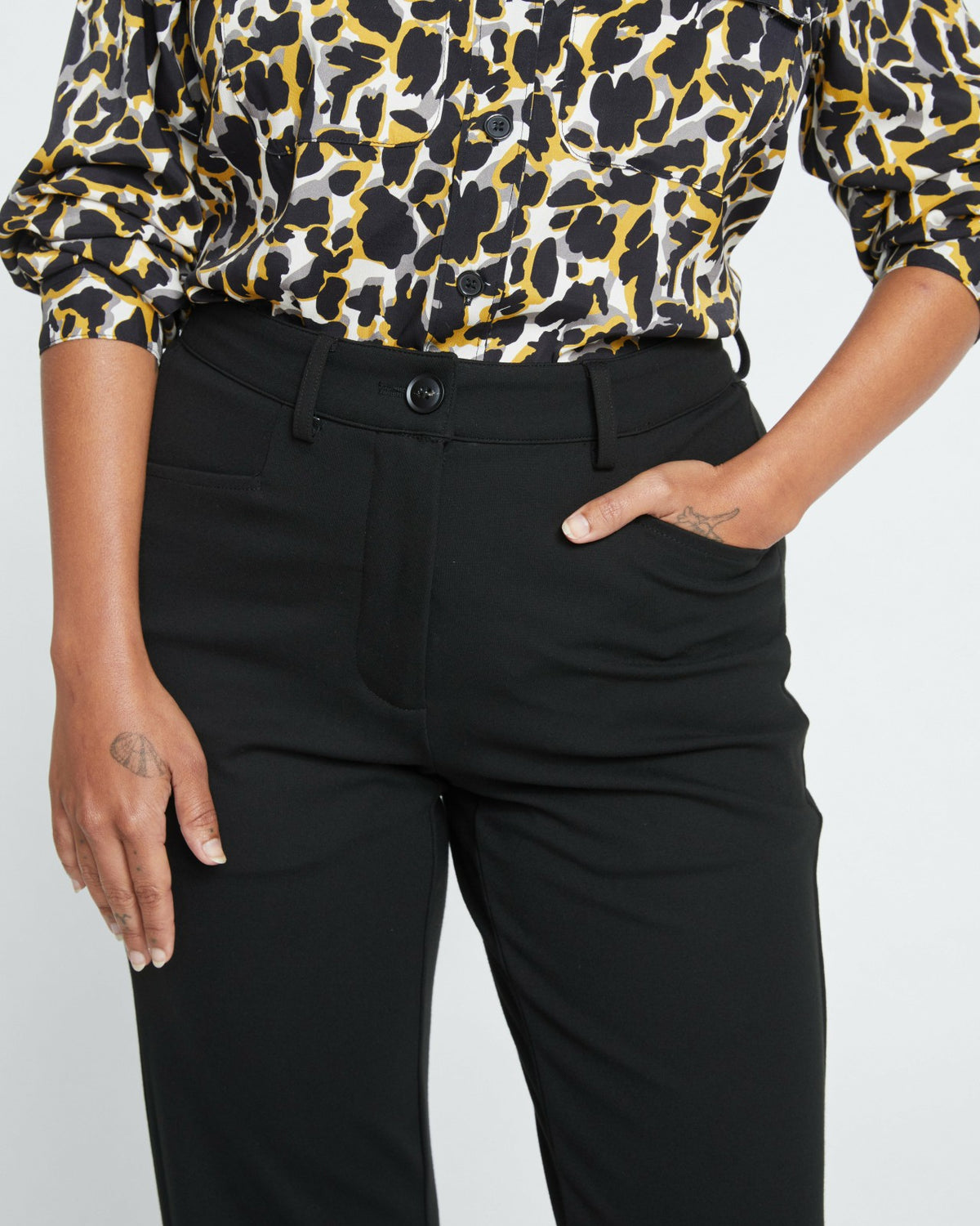 Cigarette Ponte Pants - Black | Universal Standard