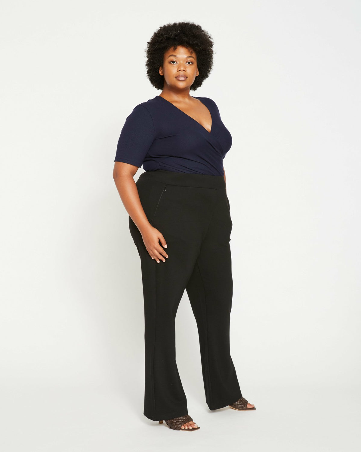 Pull On Bootcut Ponte Pants - Black | Universal Standard