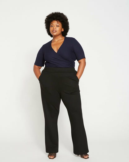Pull On Bootcut Ponte Pants - Black | Universal Standard