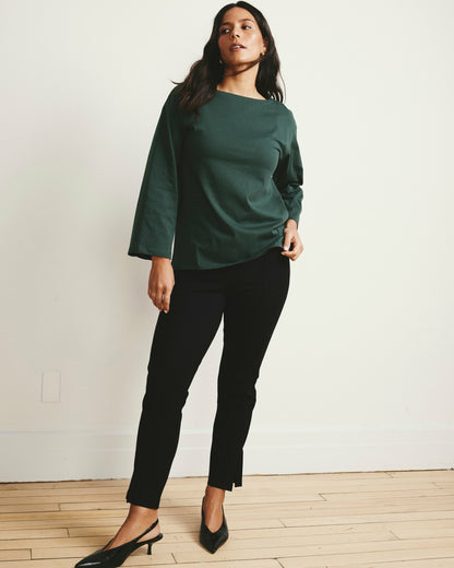 Skinny Pintuck Ponte Pants 28 Inch - Black | Universal Standard