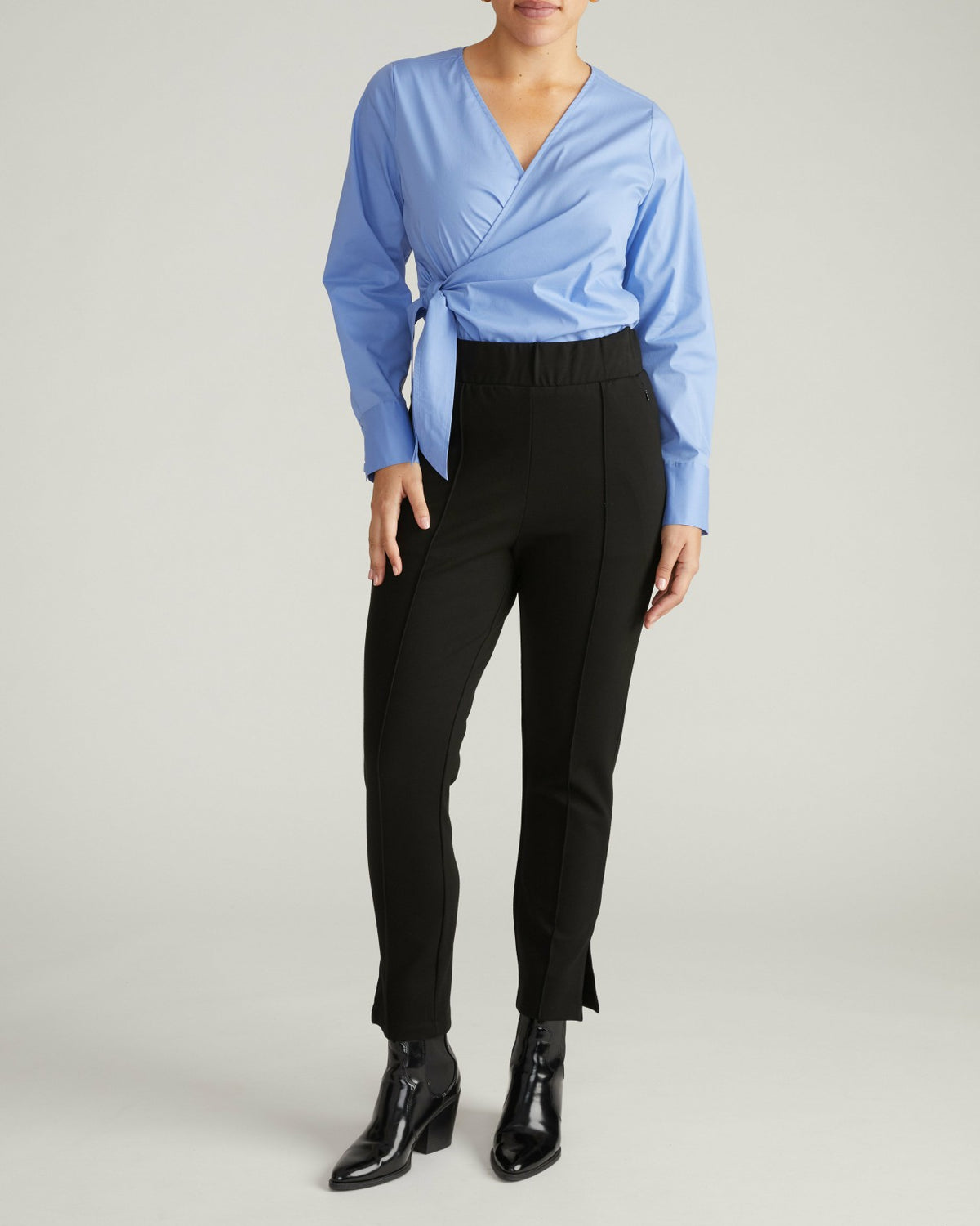 Skinny Pintuck Ponte Pants 28 Inch - Black | Universal Standard