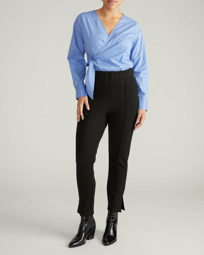 Skinny Pintuck Ponte Pants 28 Inch - Black | Universal Standard