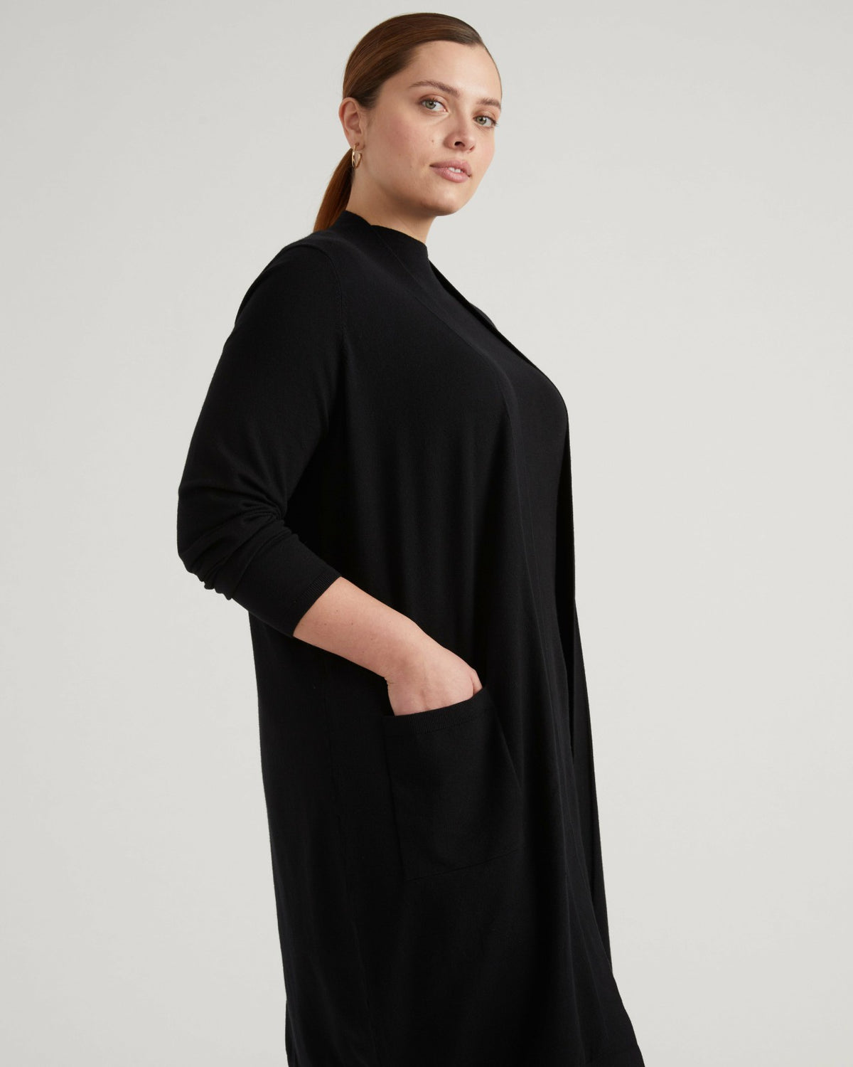 Savvy Double Knit Duster - Black | Universal Standard