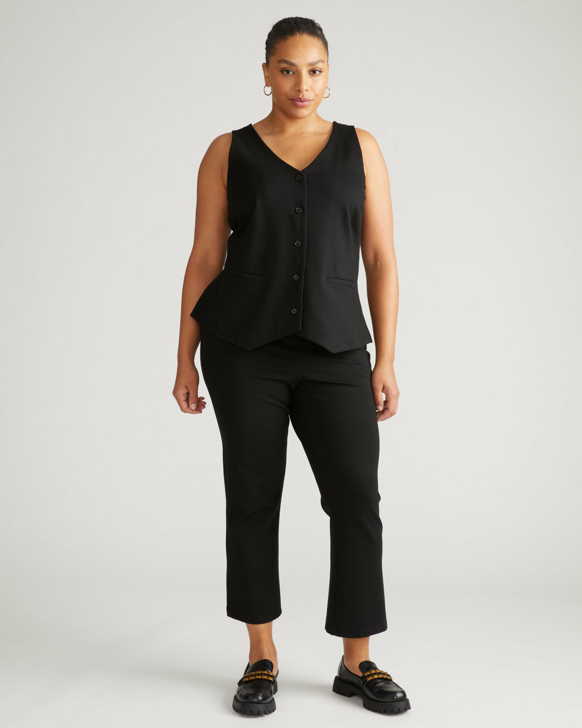 Amaya Ponte Kick Flare Pants - Black | Universal Standard