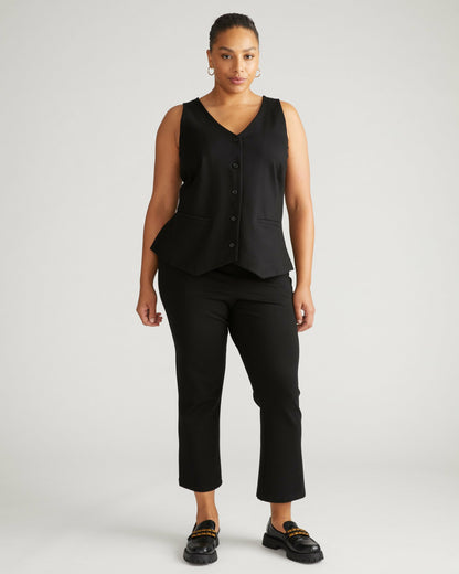 Amaya Ponte Kick Flare Pants - Black | Universal Standard