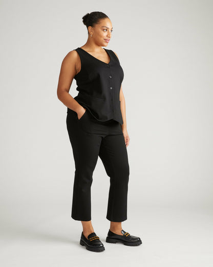 Amaya Ponte Kick Flare Pants - Black | Universal Standard