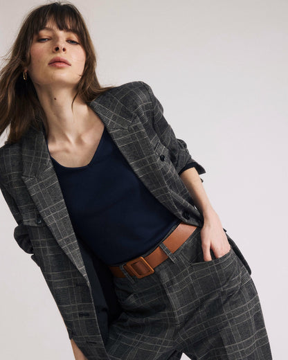 4 Pocket Ponte Blazer - British Plaid | Universal Standard