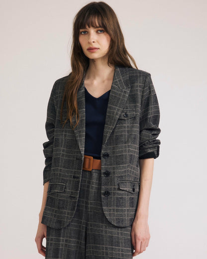 4 Pocket Ponte Blazer - British Plaid | Universal Standard