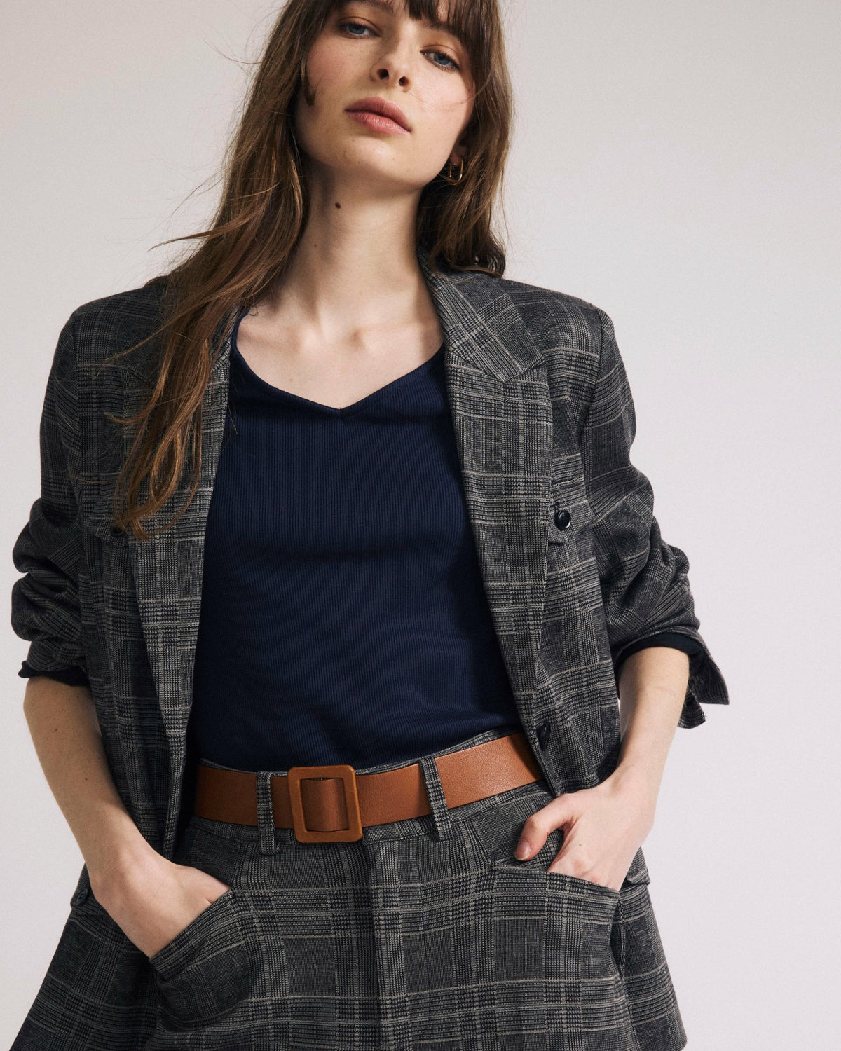 4 Pocket Ponte Blazer - British Plaid | Universal Standard