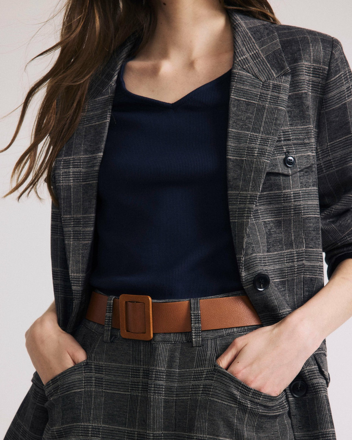 4 Pocket Ponte Blazer - British Plaid | Universal Standard