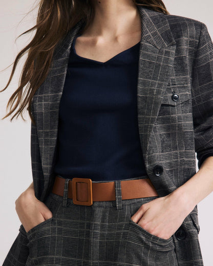 4 Pocket Ponte Blazer - British Plaid | Universal Standard