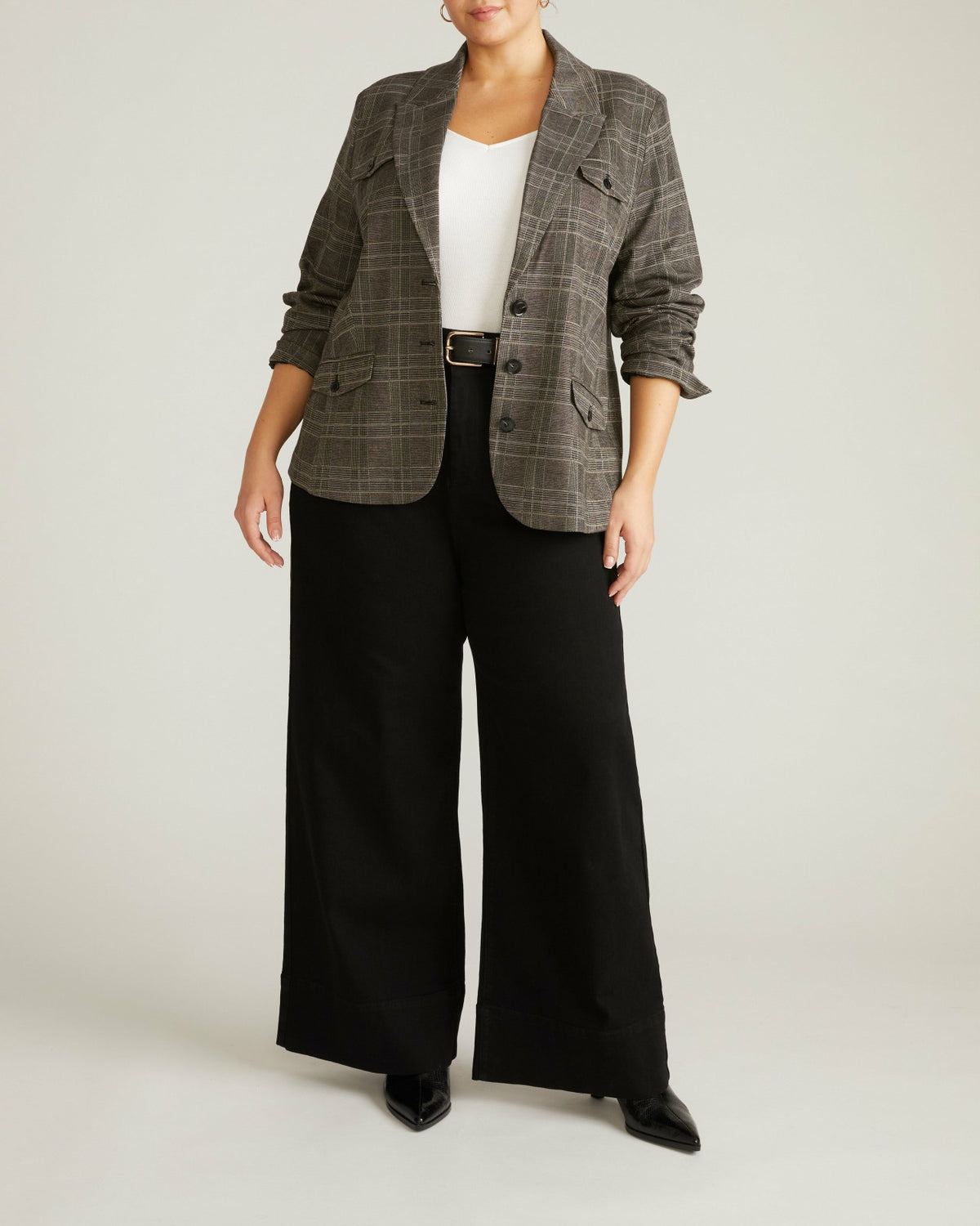 4 Pocket Ponte Blazer - British Plaid | Universal Standard