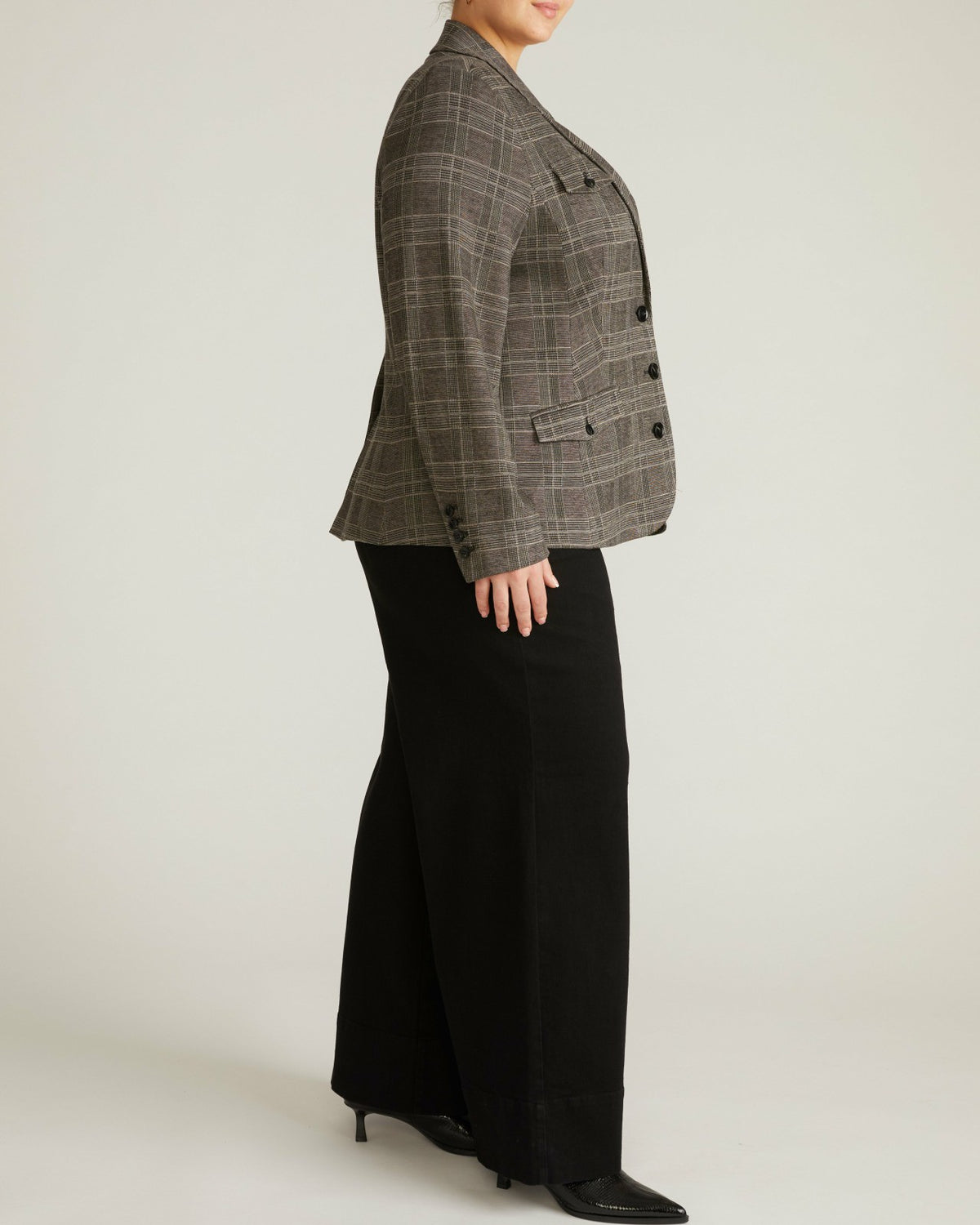 4 Pocket Ponte Blazer - British Plaid | Universal Standard