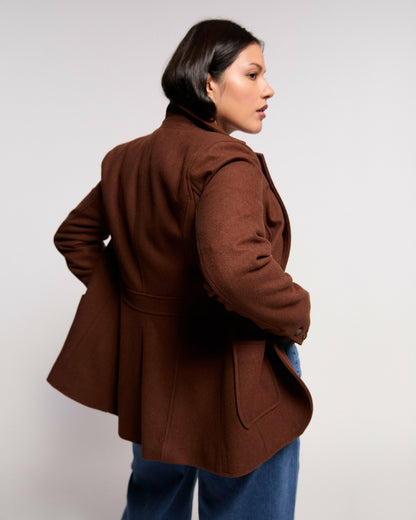 Kidjo Tailored Wool Jacket - Grizzly | Universal Standard