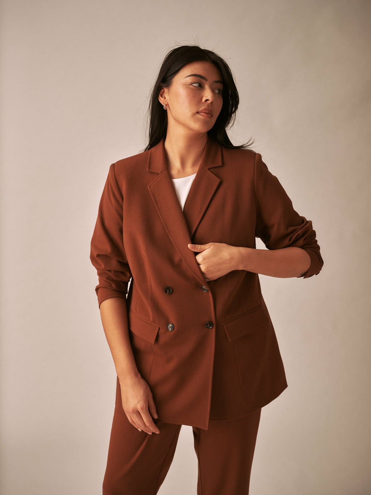 All Day Warren Double Breasted Blazer - Pony | Universal Standard
