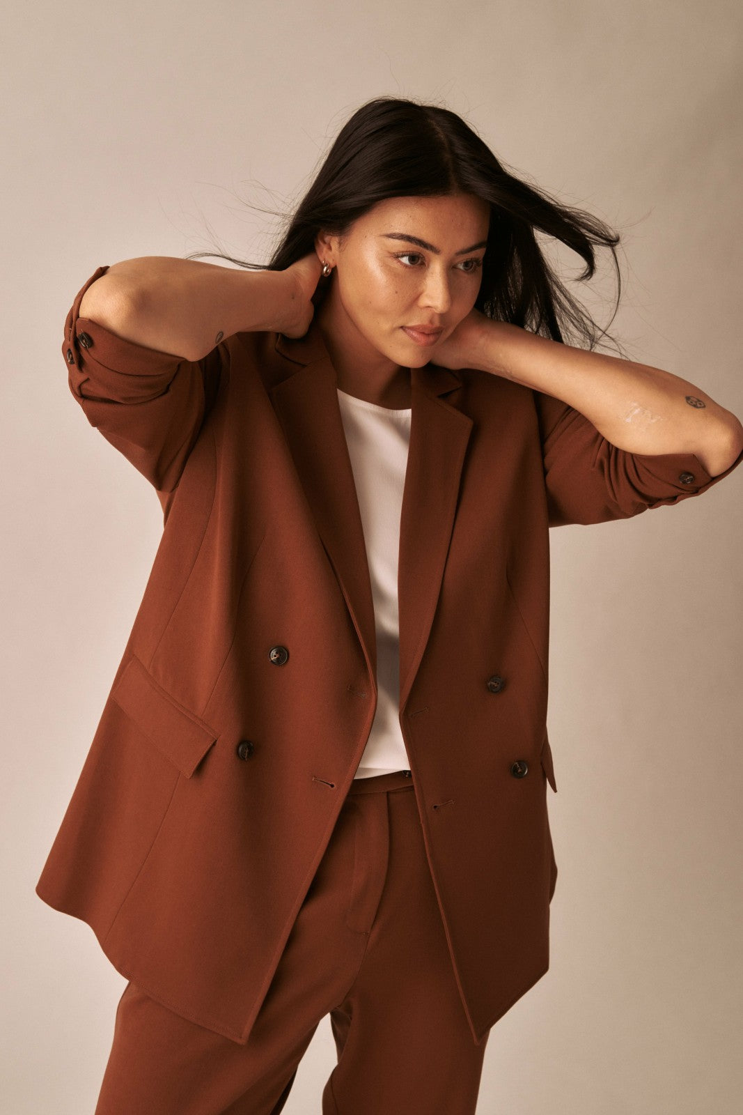 All Day Warren Double Breasted Blazer - Pony | Universal Standard