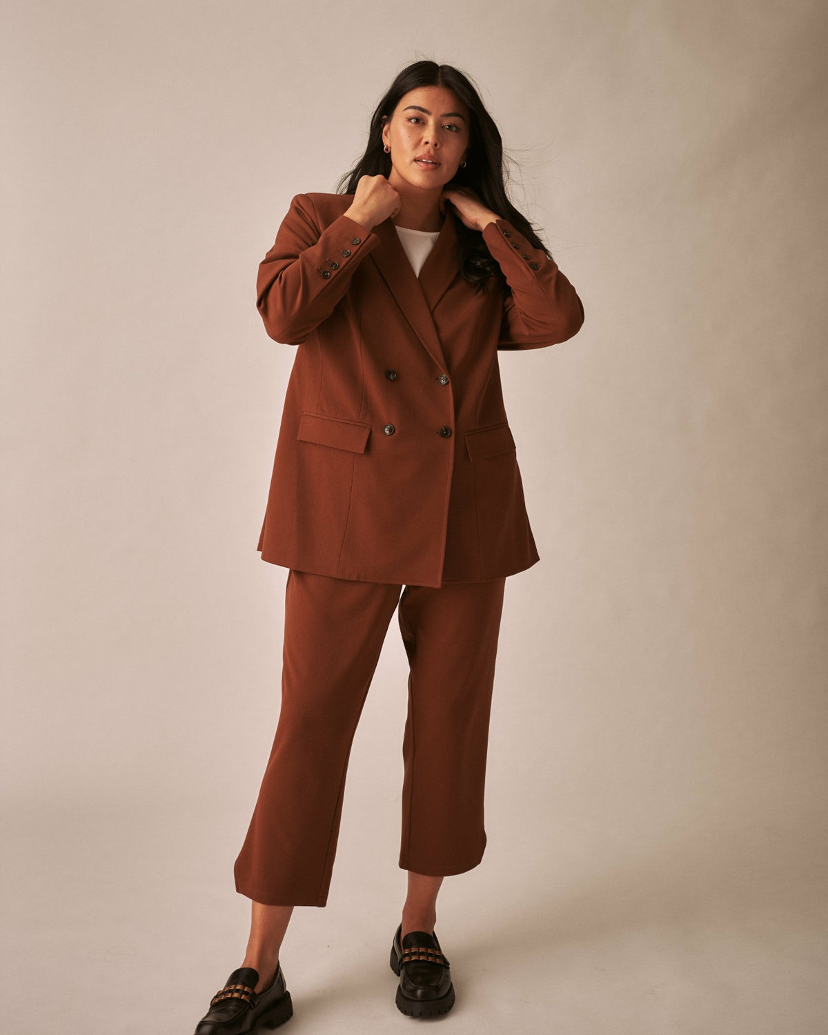All Day Warren Double Breasted Blazer - Pony | Universal Standard