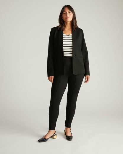 Lennox Collarless Ponte Blazer - Black | Universal Standard