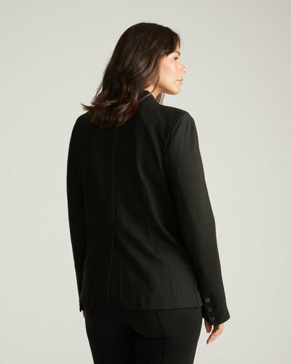 Lennox Collarless Ponte Blazer - Black | Universal Standard