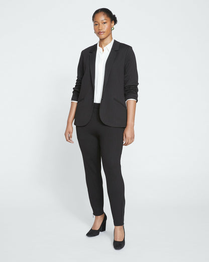 Beas Ponte Blazer - Slate Pinstripe | Universal Standard