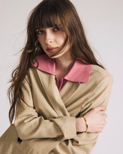 Coastal Linen Blend Blazer - Danish Coffee | Universal Standard