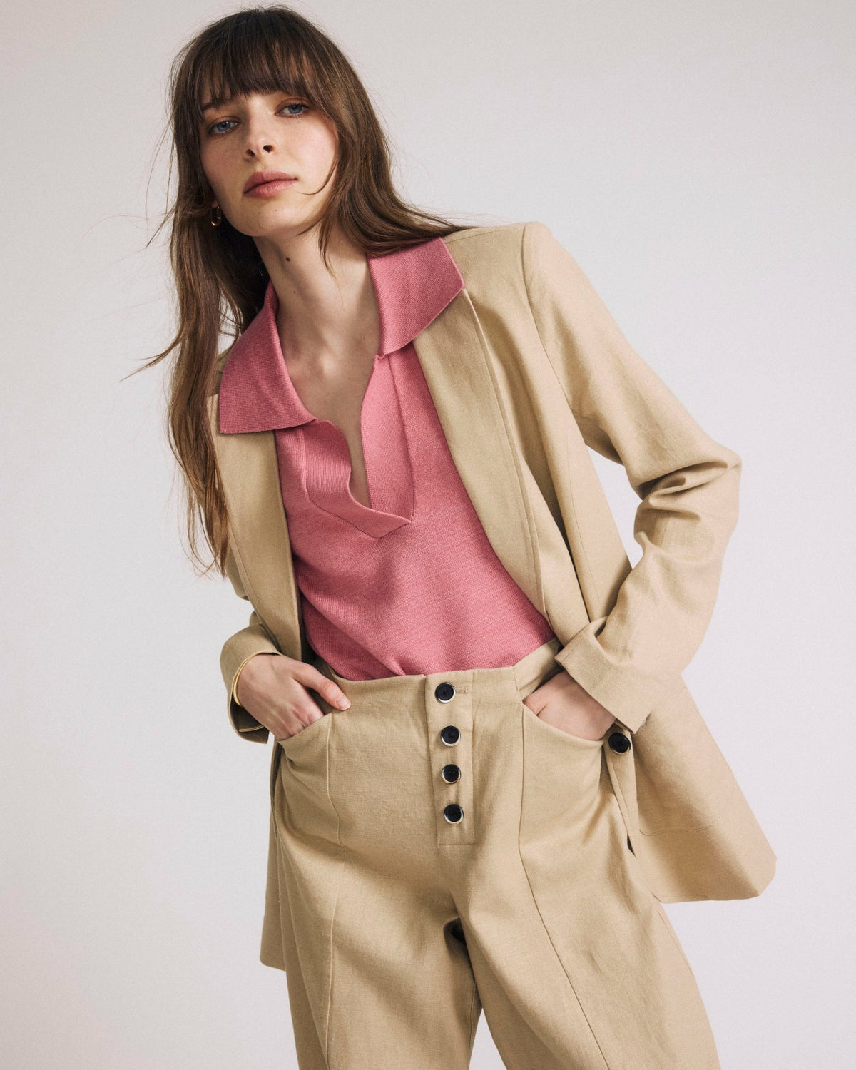 Coastal Linen Blend Blazer - Danish Coffee | Universal Standard