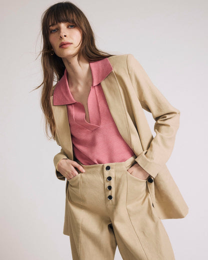 Coastal Linen Blend Blazer - Danish Coffee | Universal Standard