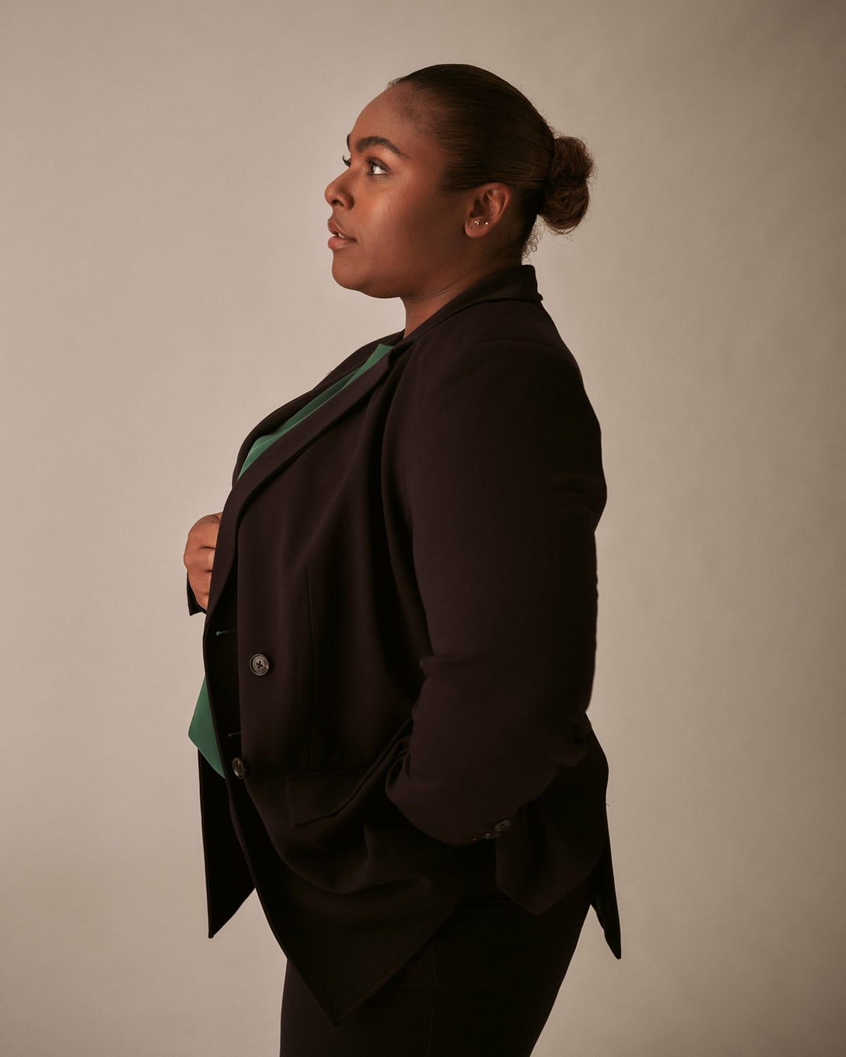 All Day Warren Double Breasted Blazer - Black | Universal Standard