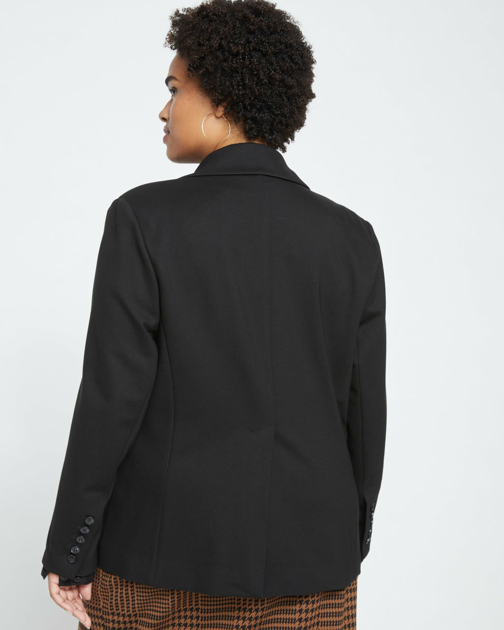 Bianca Double Breasted Ponte Blazer - Black | Universal Standard