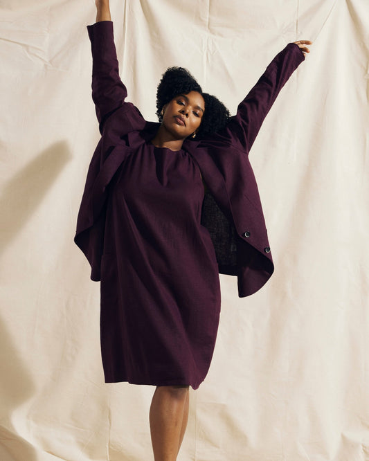 Coastal Linen Blend Blazer - Acai | Universal Standard