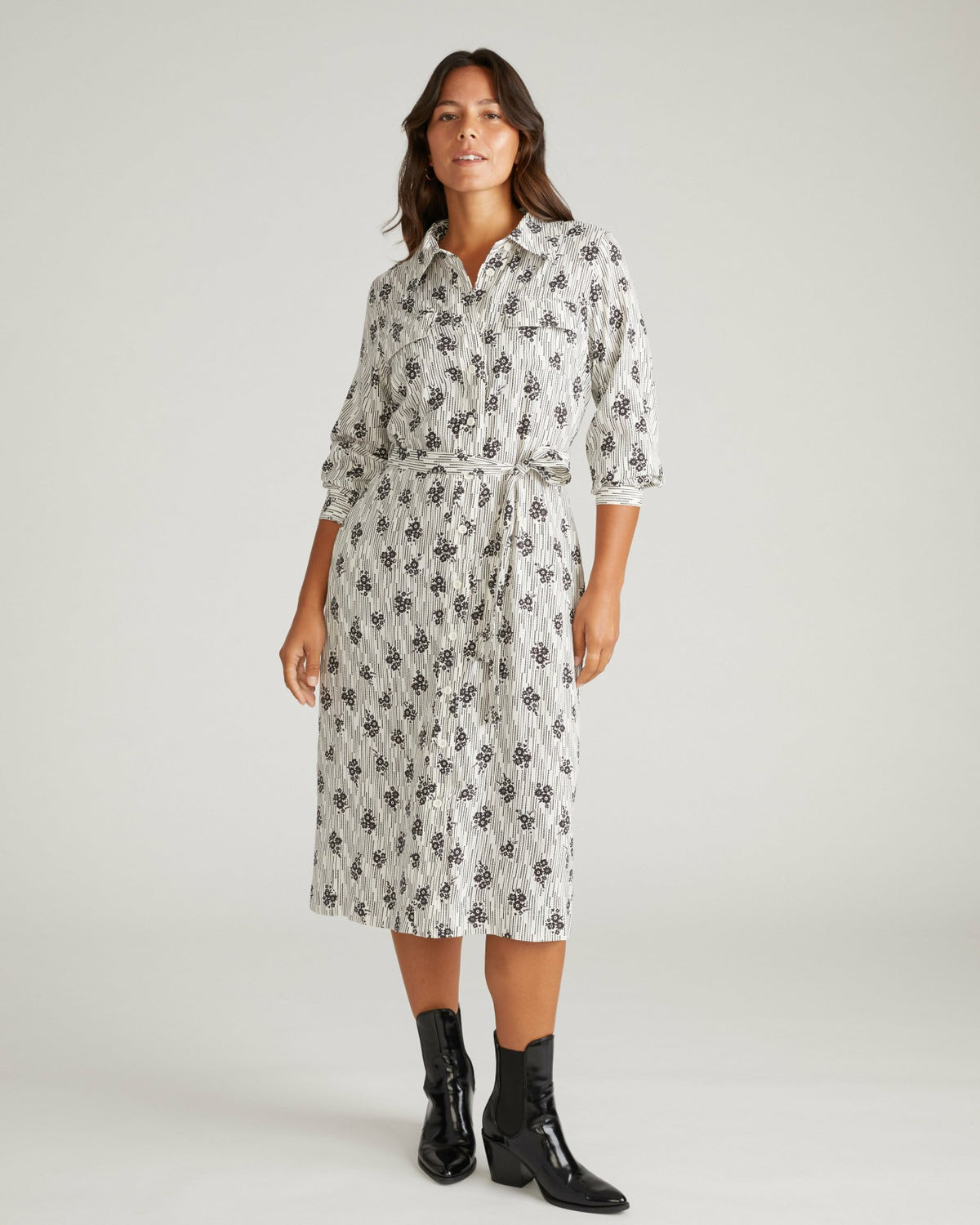 Cooling Stretch Cupro Savannah Dress - Vintage Daydream Print | Universal Standard