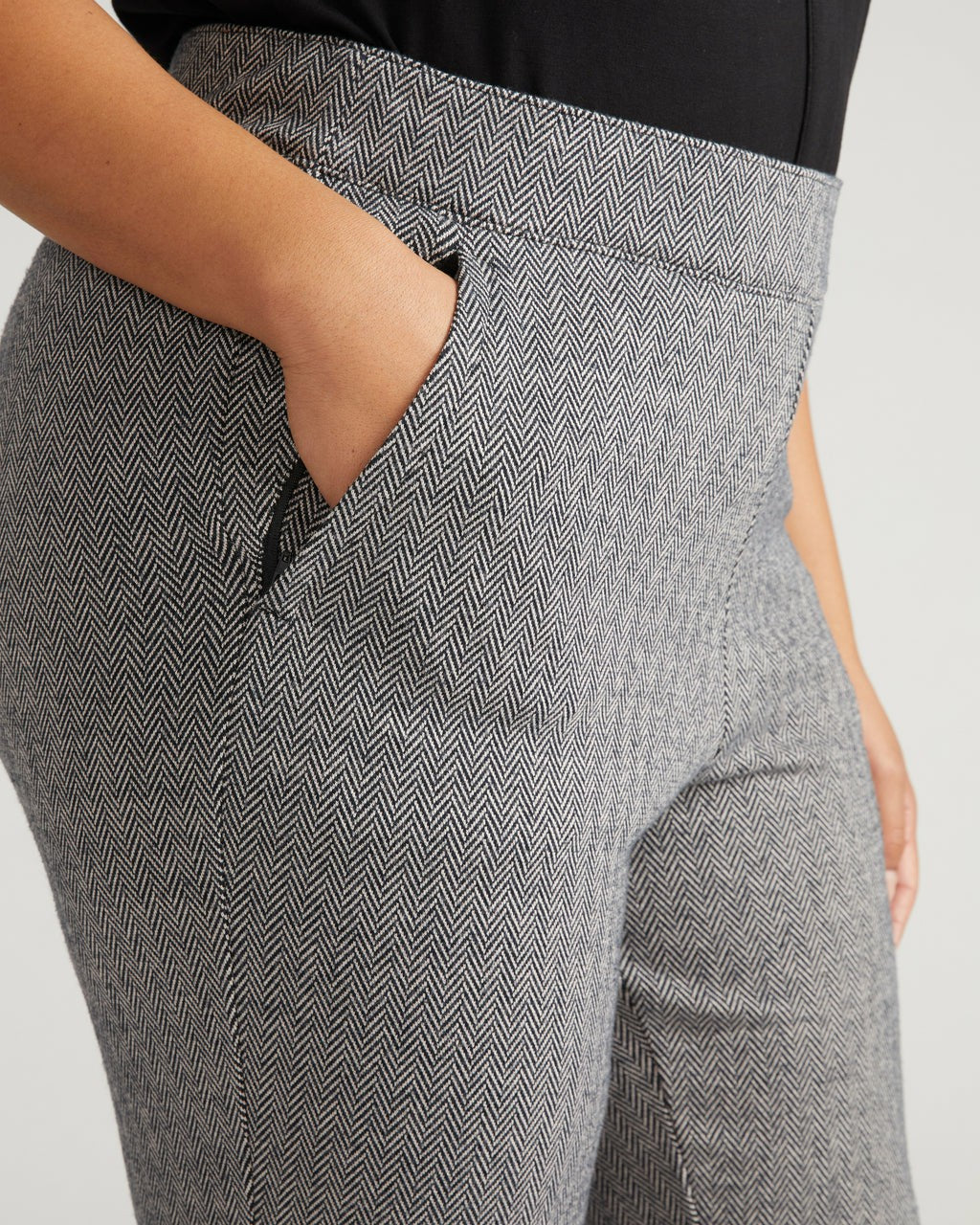 Amaya Ponte Kick Flare Pants - Herringbone Tweed | Universal Standard