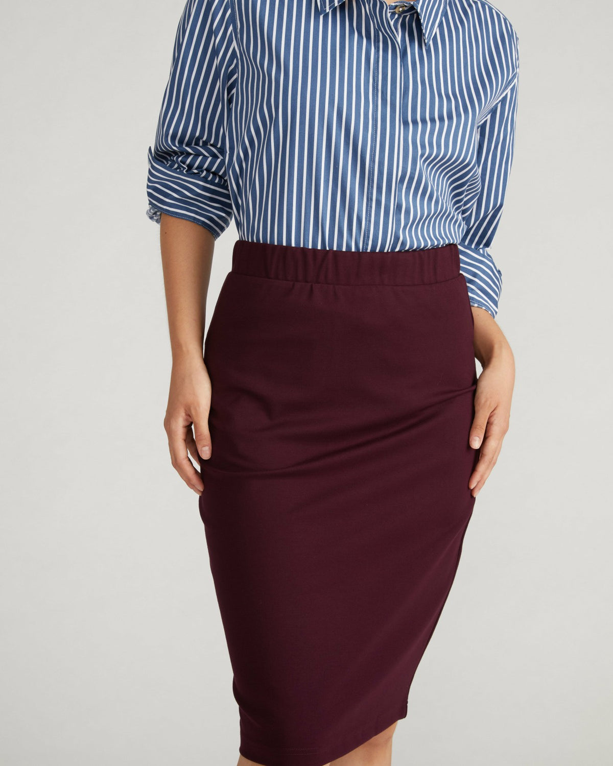 Danube Ponte Skirt - Black Cherry | Universal Standard