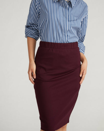 Danube Ponte Skirt - Black Cherry | Universal Standard