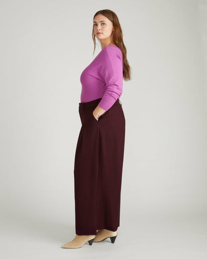 Palais Wide Leg Ponte Pants - Black Cherry | Universal Standard