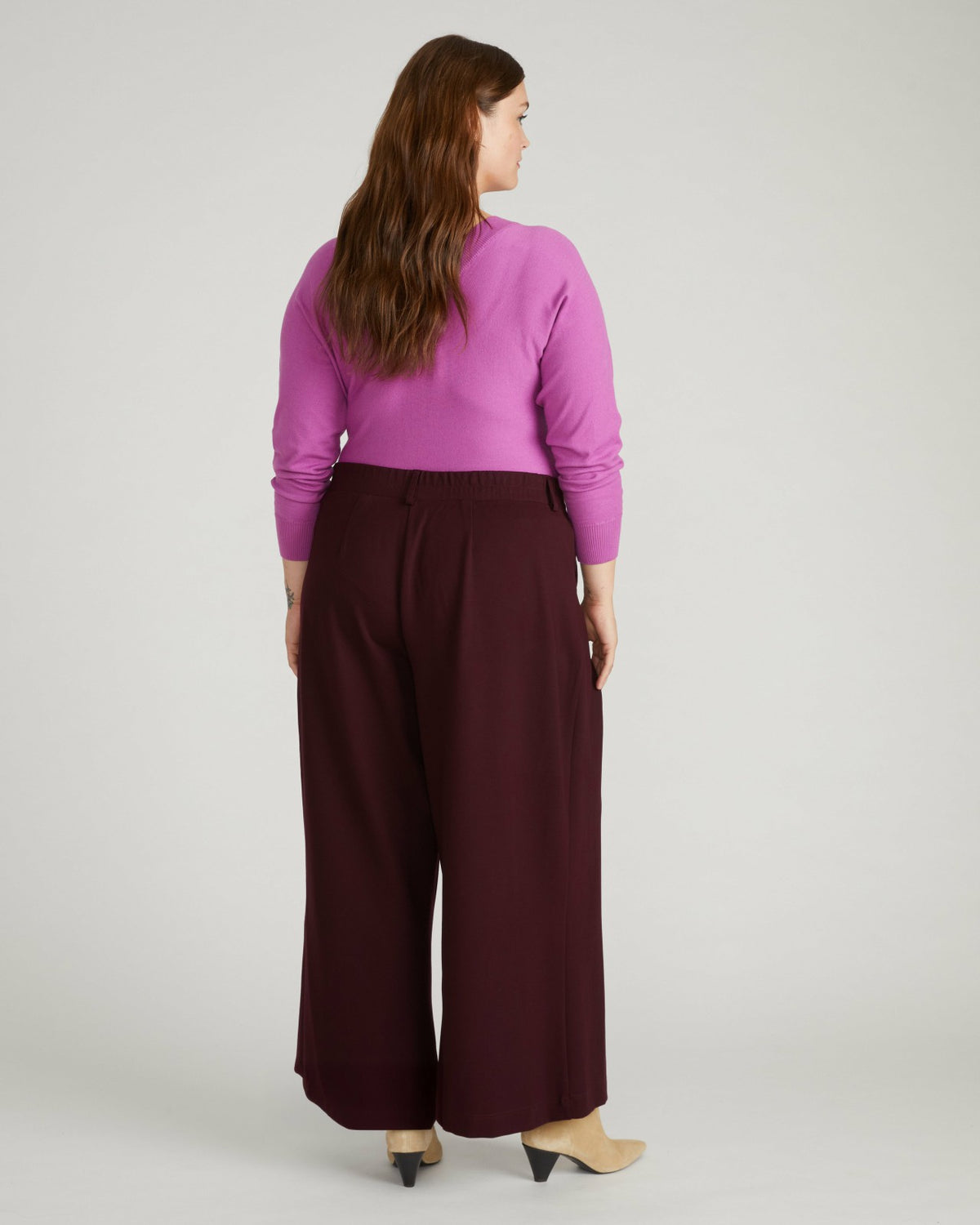 Palais Wide Leg Ponte Pants - Black Cherry | Universal Standard