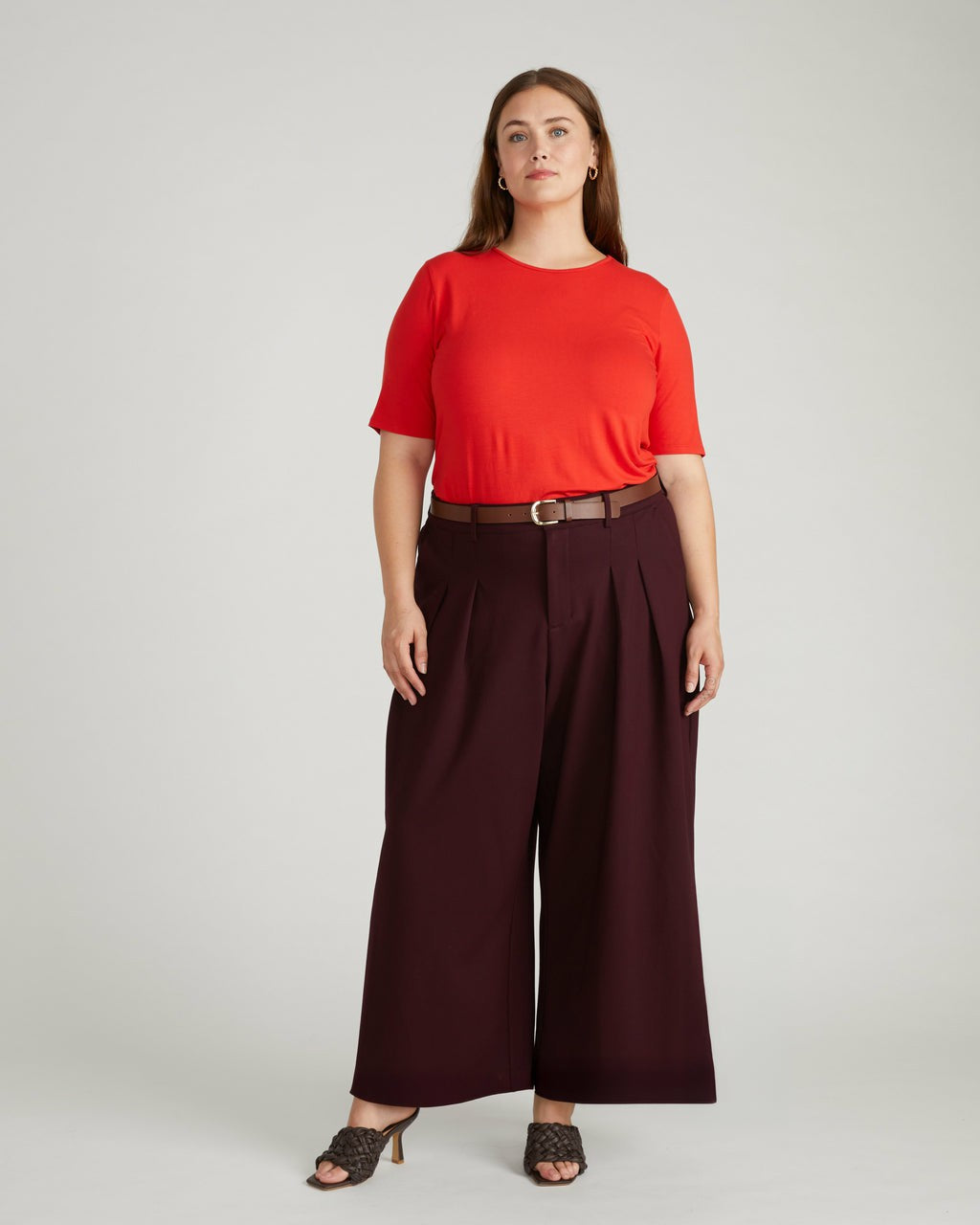 Palais Wide Leg Ponte Pants - Black Cherry | Universal Standard