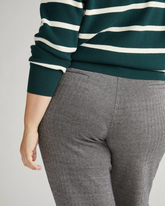 Long Cigarette Ponte Pants - Herringbone Tweed | Universal Standard