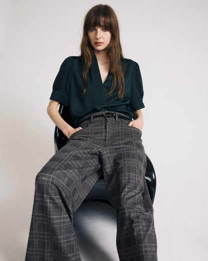 Beatrice Soft Satin Top - Forest Green | Universal Standard