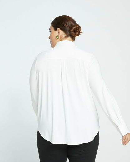 Elbe Liquid Jersey Shirt Classic Fit - White | Universal Standard